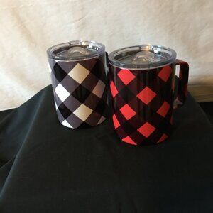 Set of Cambridge Silversmiths 16 Ounce Insulated Coffee Mugs